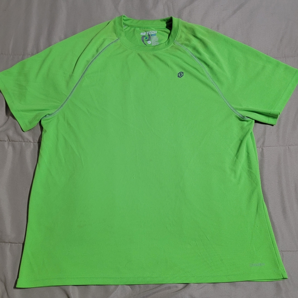 SB Tech CoolPlay Safety Lime Green Athletic T-shirt - Size XL